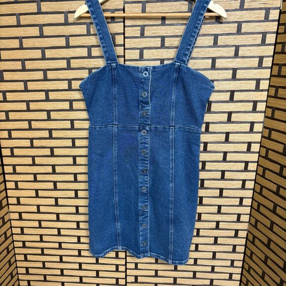 Good American Button Front Denim Dress‎ Size 4 - Picture 1 of 9